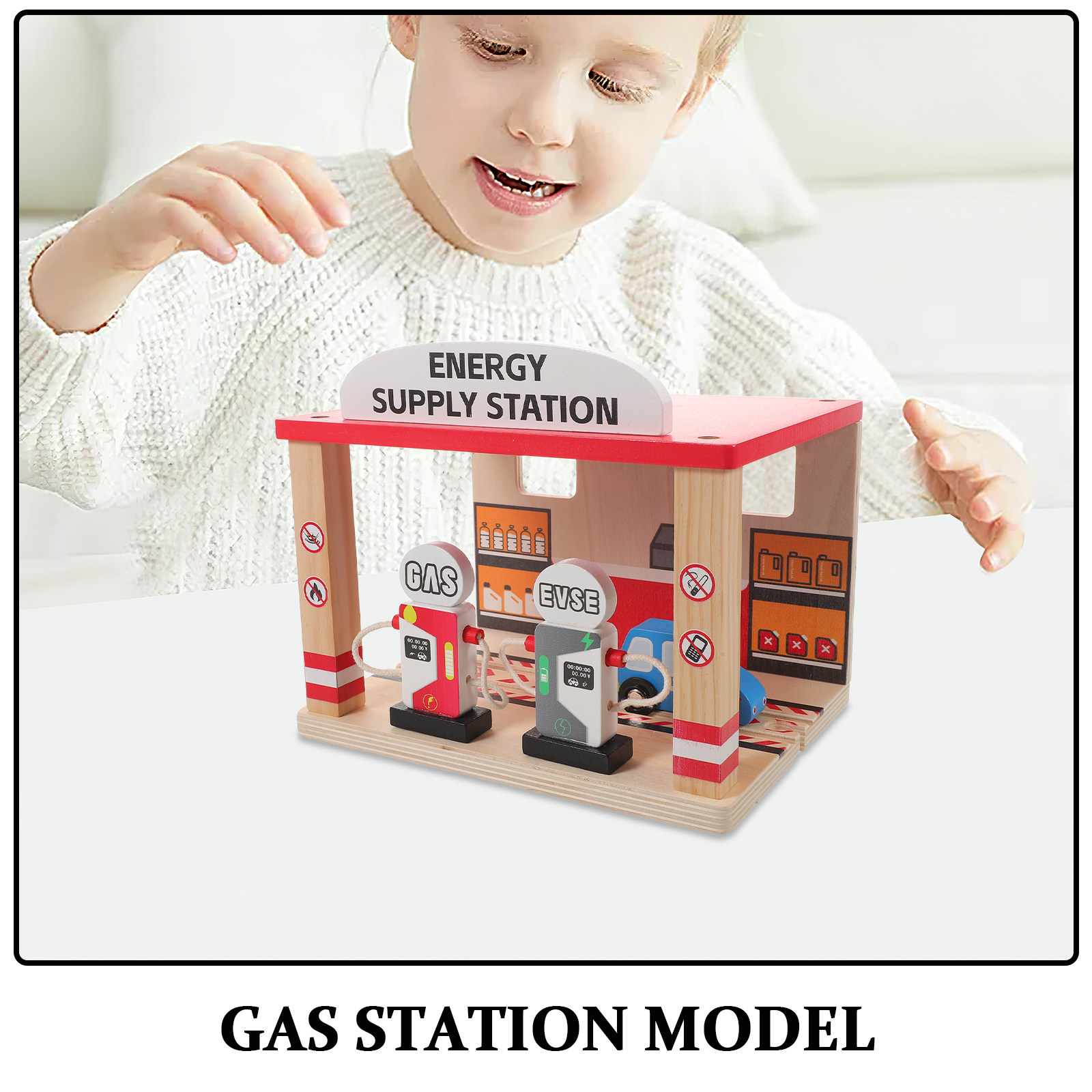 Mini Gas Station DIY Simulatio - Car Accessories Toy ulasan dan harga