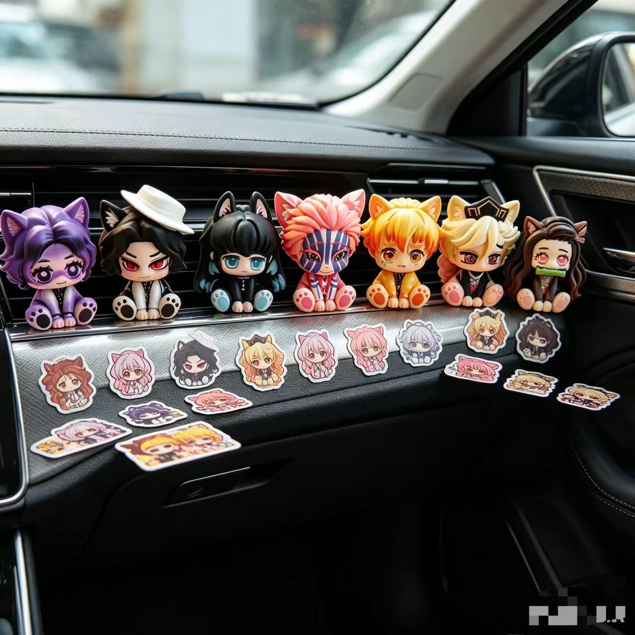 Demon Slayer Cute Chibi Figuri - Car Accessories Etsy ulasan dan harga