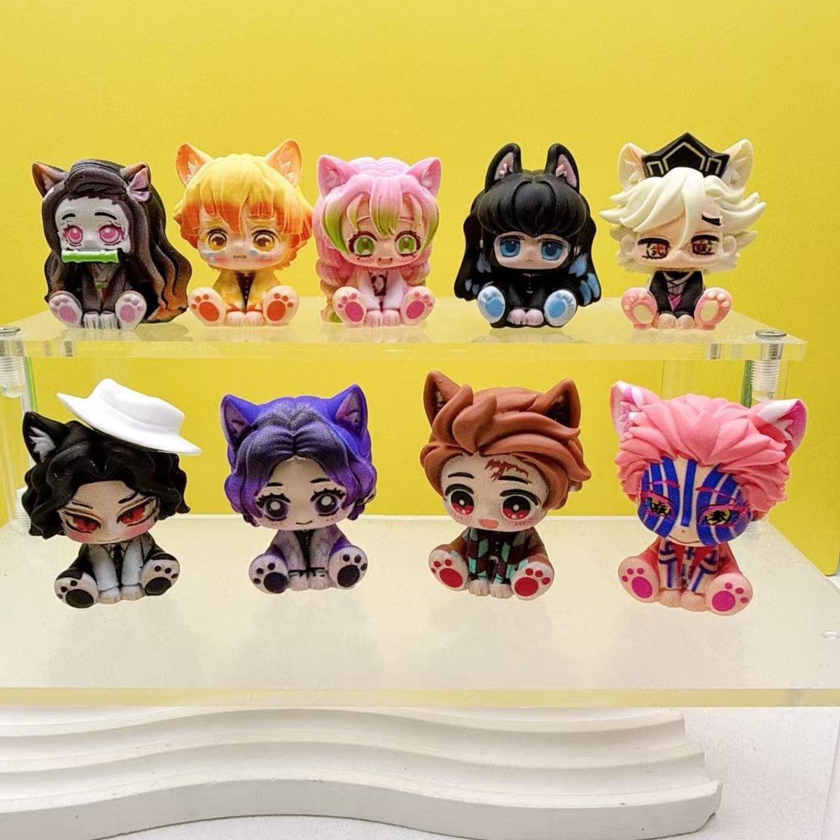 Demon Slayer Cute Chibi Figuri - Car Accessories Etsy ulasan dan harga