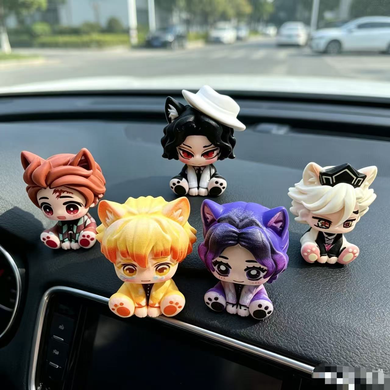 Demon Slayer Cute Chibi Figuri - Car Accessories Etsy ulasan dan harga
