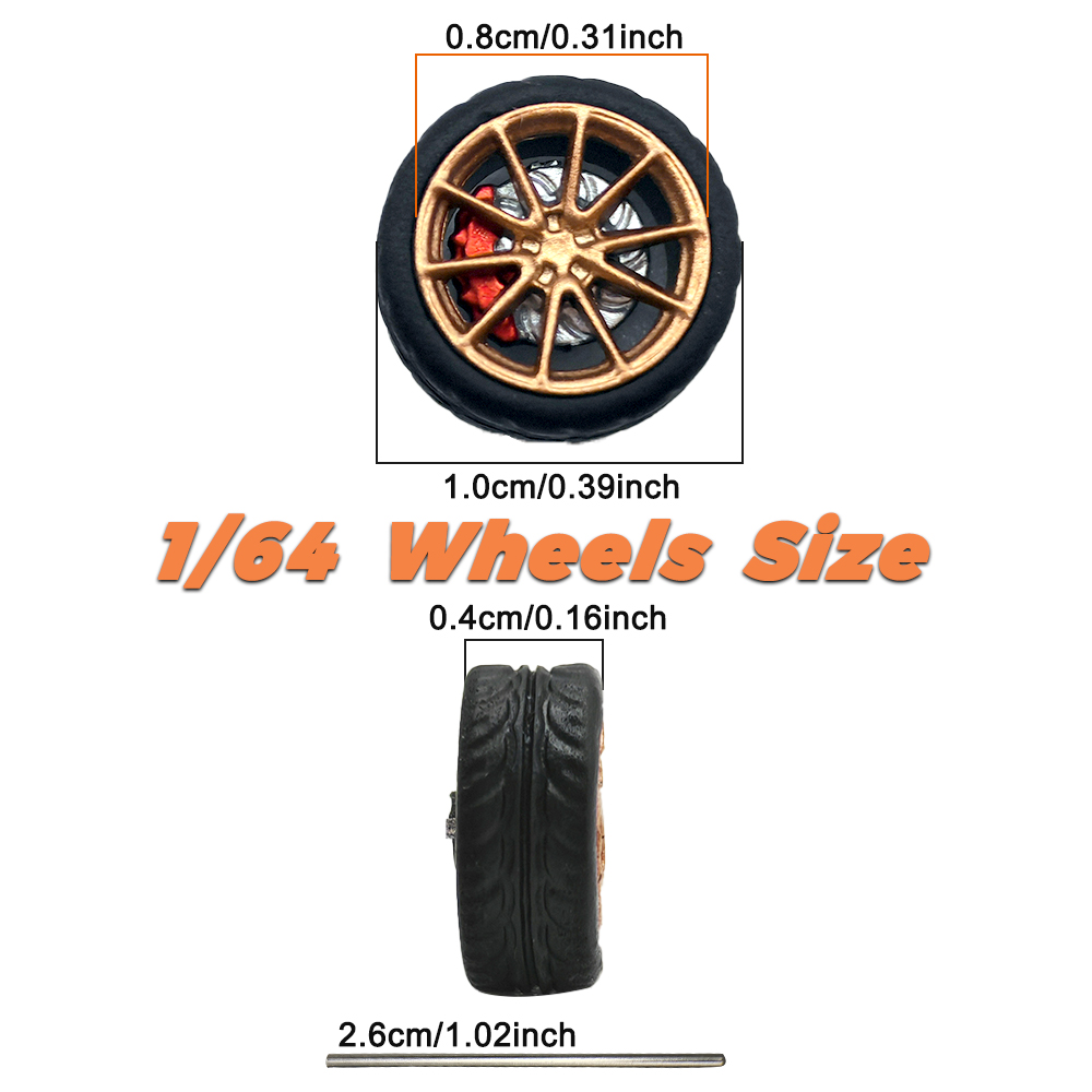 1/64 Model Car Wheels Tires 8  - Car Accessories Toy ulasan dan harga