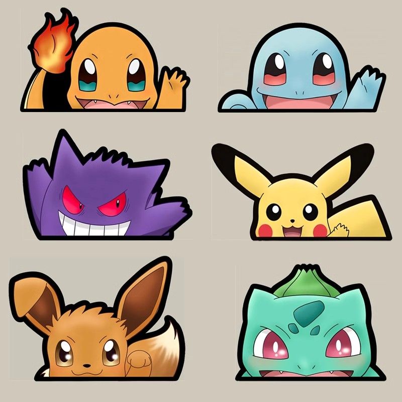Pokémon car window sticker, Po - Car Accessories Toy ulasan dan harga