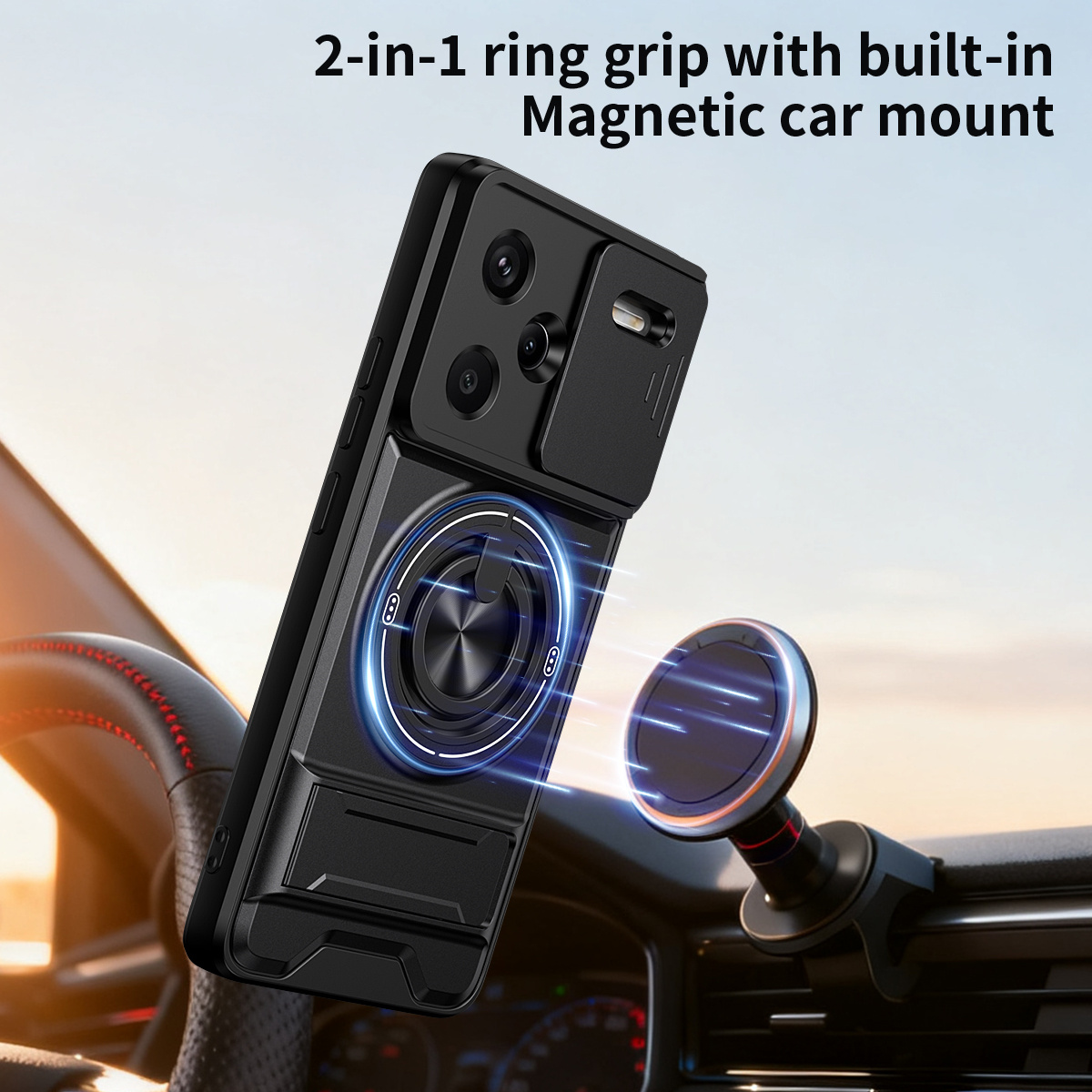 Lens Slide Camera Phone Case f - Car Phone Holder Magnetic ulasan dan harga