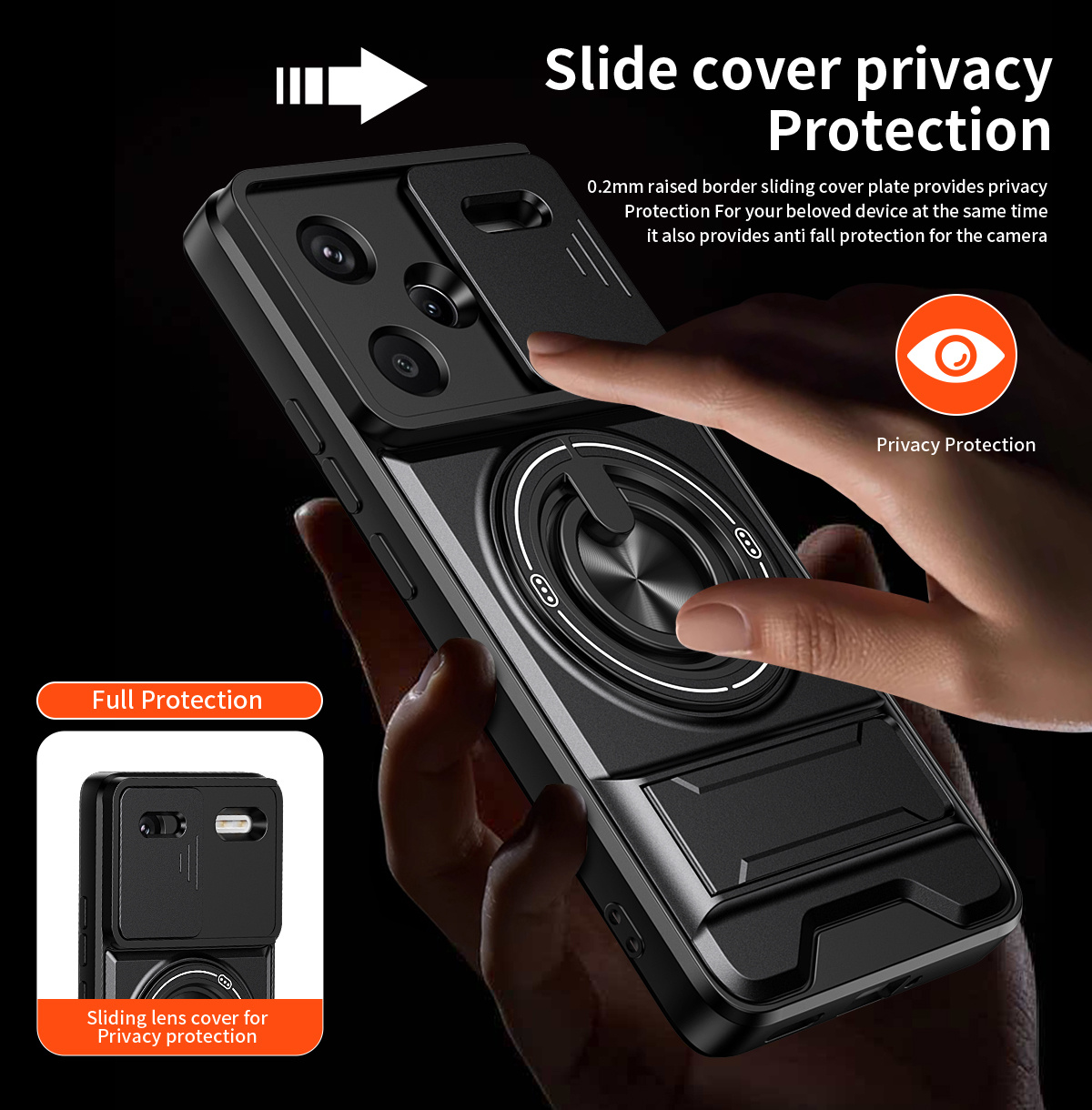 Lens Slide Camera Phone Case f - Car Phone Holder Magnetic ulasan dan harga